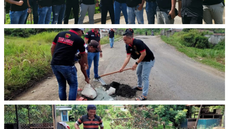 Satreskrim Polres Mura “BEDULUR” Bantu Perbaiki Jalan Dan Jembatan