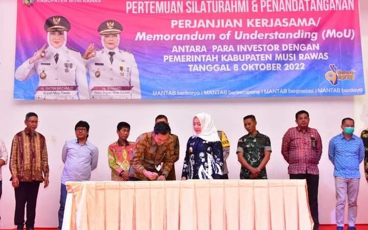 Bupati Musi Rawas MoU Dengan Para Investor, Dukung Pembangunan Daerah